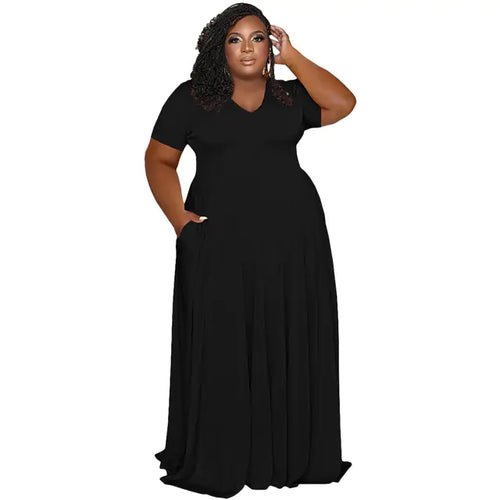 Load image into Gallery viewer, Chic Elegance Plus Size A-Line Gown
