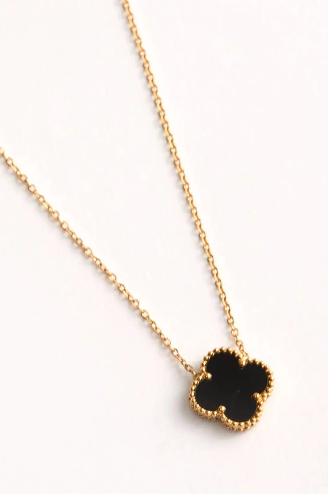 Elegant Bloom Clover Charm Necklace