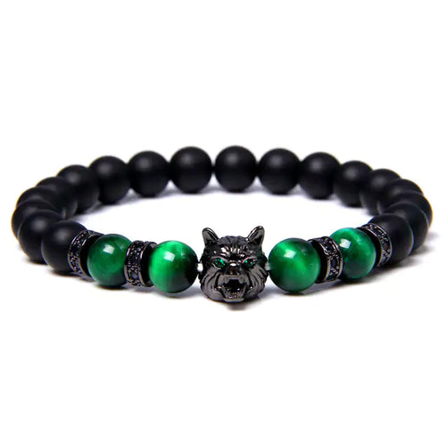 Load image into Gallery viewer, Wild Spirit Wolf Bead Bracelet
