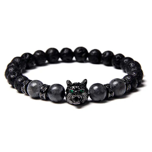 Load image into Gallery viewer, Wild Spirit Wolf Bead Bracelet
