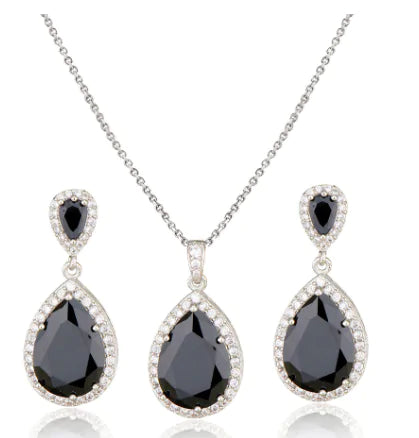 Crimson Elegance Zircon Set