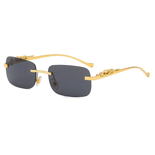 Leopard Luxe Rimless Square Shades