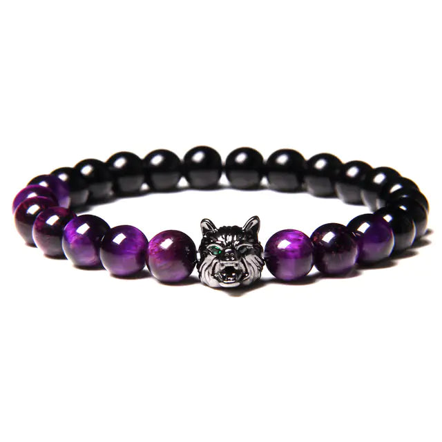 Wild Spirit Wolf Bead Bracelet