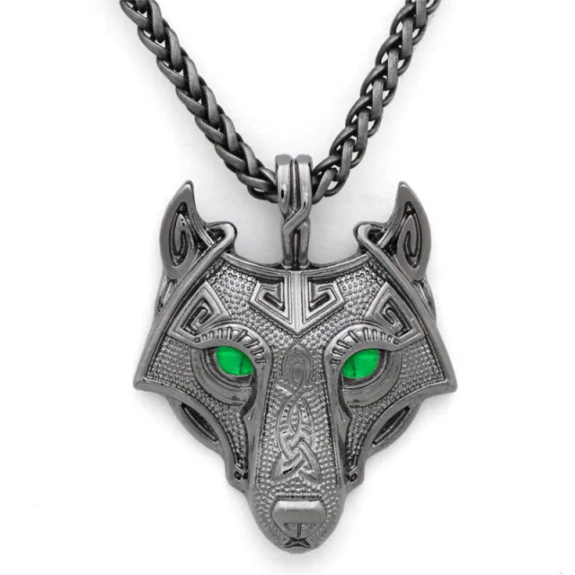 Nordic Wolf Spirit Pendant