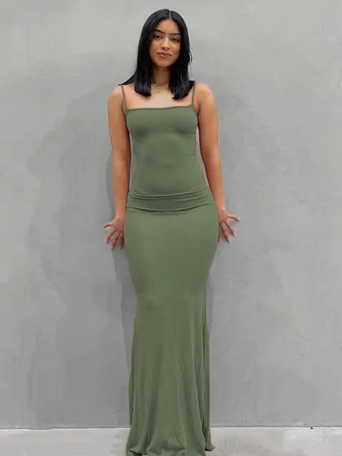 Load image into Gallery viewer, Breeze Elegance Backless Maxi Dress
