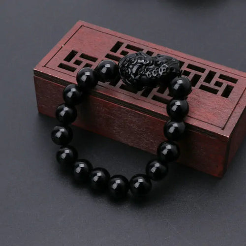 Load image into Gallery viewer, FortuneGuard Obsidian Wealth Bracelet
