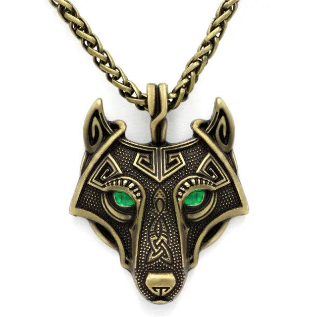 Nordic Wolf Spirit Pendant