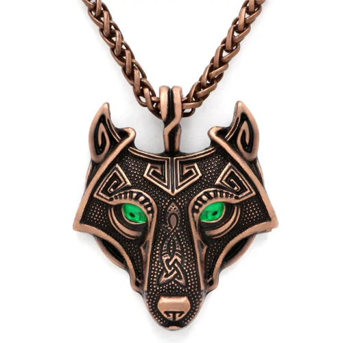 Load image into Gallery viewer, Nordic Wolf Spirit Pendant
