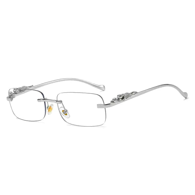 Leopard Luxe Rimless Square Shades