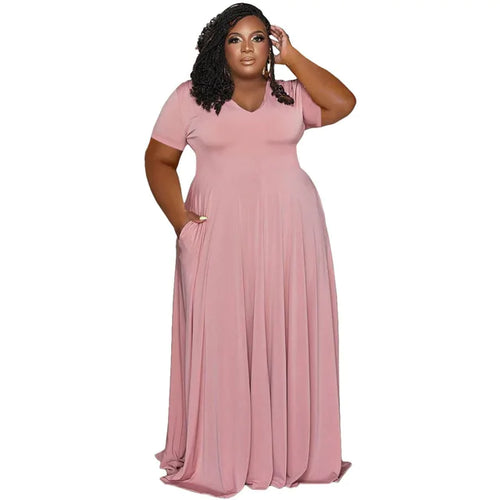 Load image into Gallery viewer, Chic Elegance Plus Size A-Line Gown
