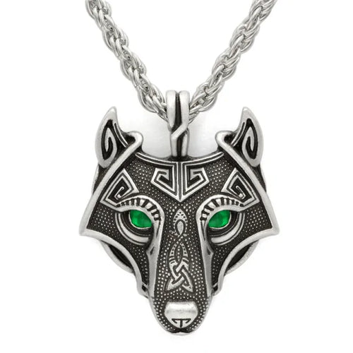 Load image into Gallery viewer, Nordic Wolf Spirit Pendant
