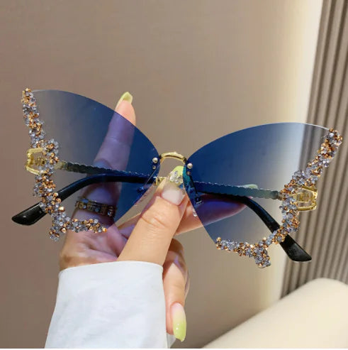 GlamFlutter Diamond Detail Sunglasses