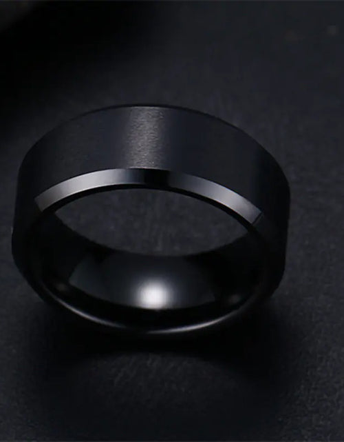 Load image into Gallery viewer, Noir Elegance Stainless Steel Ring
