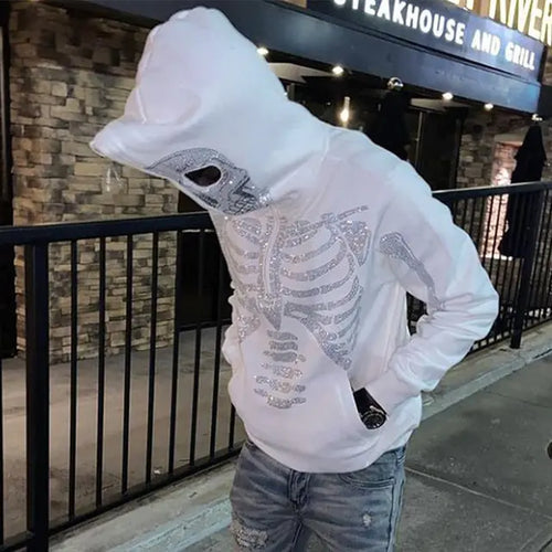 Load image into Gallery viewer, Cryptic Jewel Skeleton Zip Hoodie
