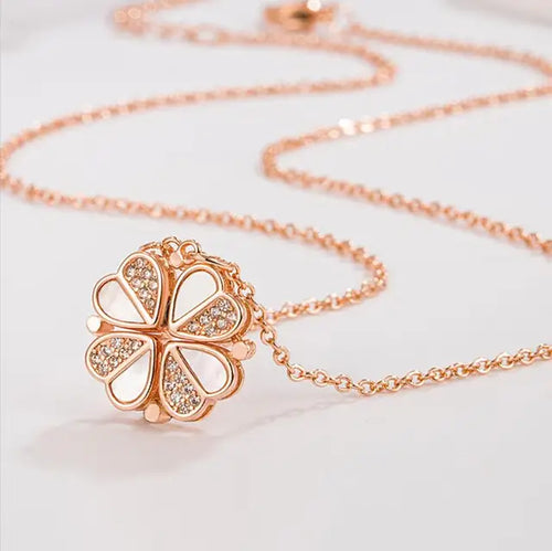 Load image into Gallery viewer, LuxeLuck Clover Heart Pendant
