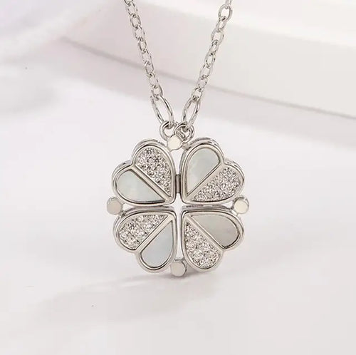 Load image into Gallery viewer, LuxeLuck Clover Heart Pendant
