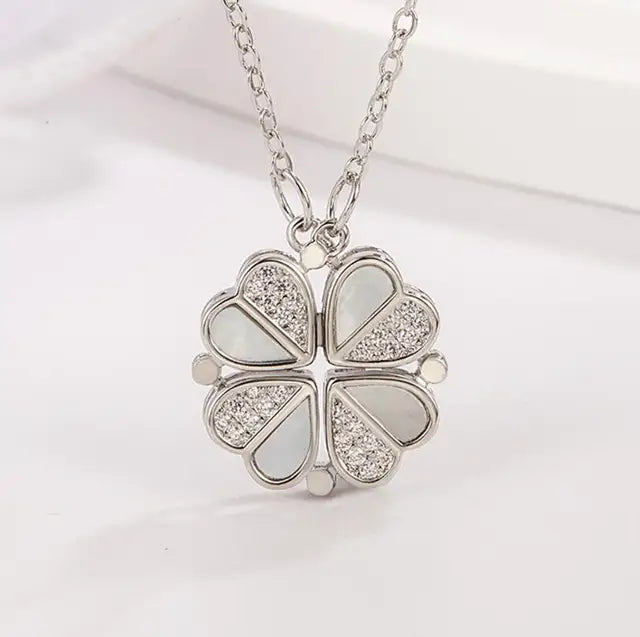 LuxeLuck Clover Heart Pendant