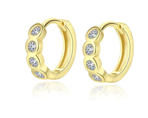 Load image into Gallery viewer, Luxe Radiance Zircon Circle Earrings
