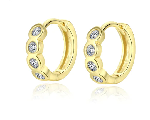 Luxe Radiance Zircon Circle Earrings