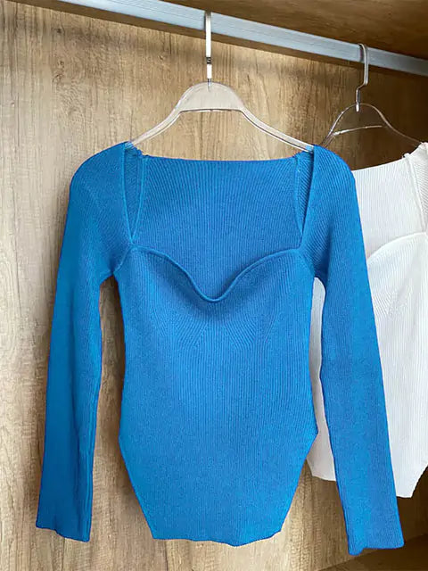 Load image into Gallery viewer, CozyChic Square-Collar Knit Sweater
