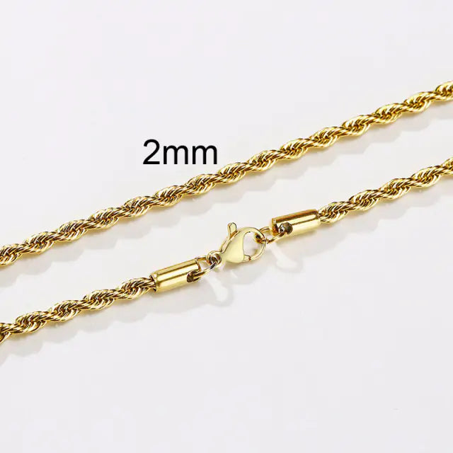 Gentleman's Elite Stainless Rope Chain