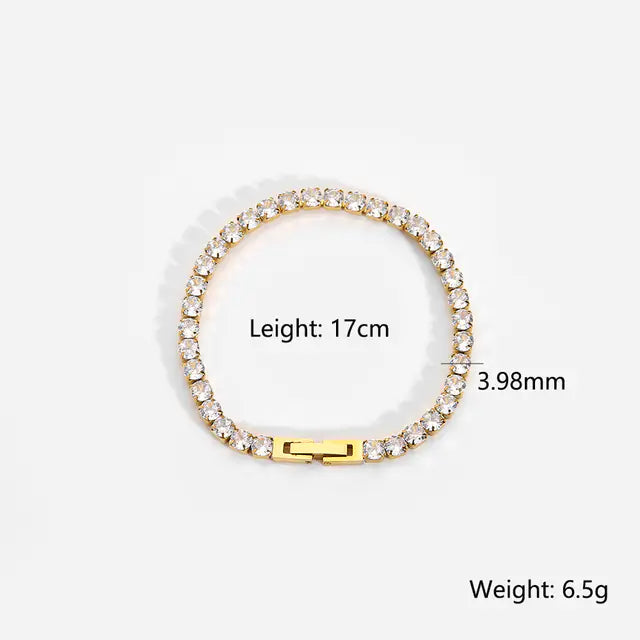 Golden Gleam Zircon Bracelet