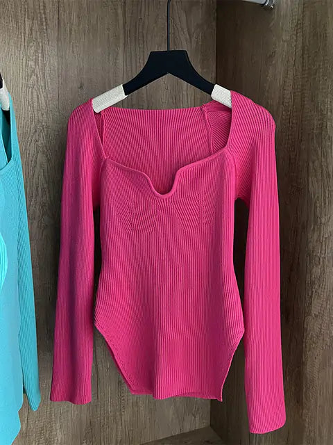 Load image into Gallery viewer, CozyChic Square-Collar Knit Sweater
