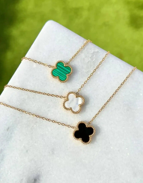 Load image into Gallery viewer, Elegant Bloom Clover Charm Necklace
