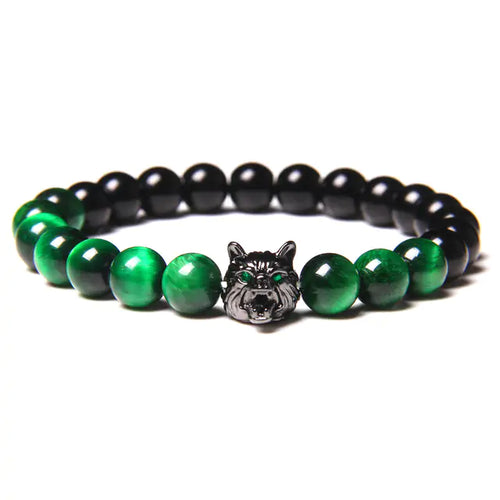 Load image into Gallery viewer, Wild Spirit Wolf Bead Bracelet
