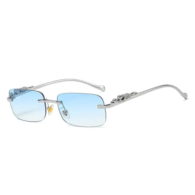 Leopard Luxe Rimless Square Shades