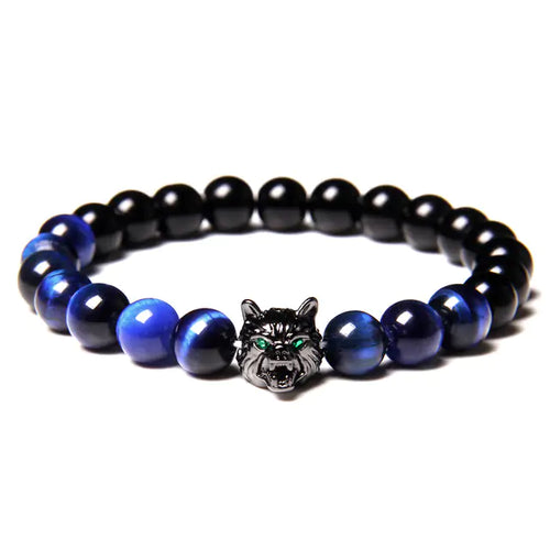 Load image into Gallery viewer, Wild Spirit Wolf Bead Bracelet
