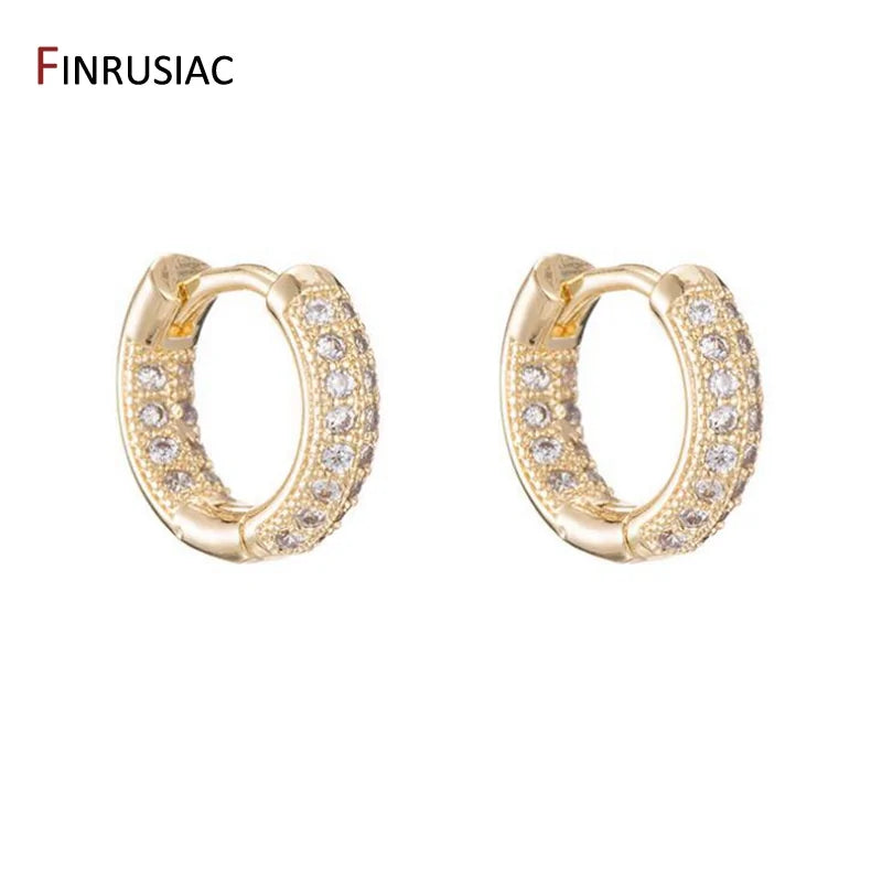 Luxe Radiance Zircon Circle Earrings