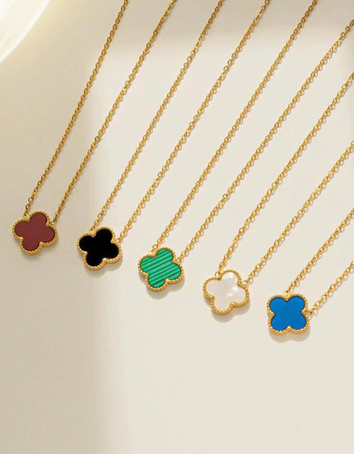 Load image into Gallery viewer, Elegant Bloom Clover Charm Necklace
