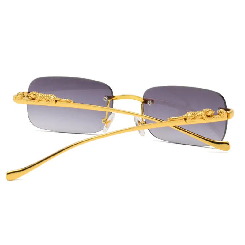 Leopard Luxe Rimless Square Shades