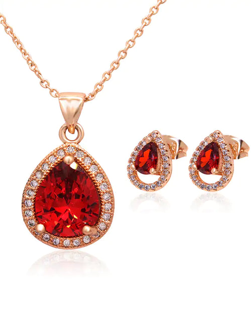 Load image into Gallery viewer, Crimson Elegance Zircon Set
