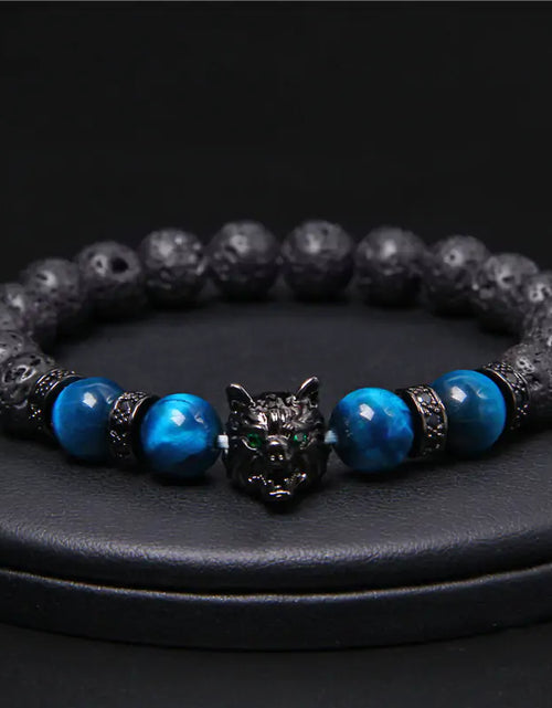 Load image into Gallery viewer, Wild Spirit Wolf Bead Bracelet
