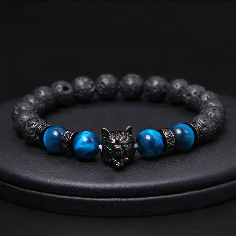 Wild Spirit Wolf Bead Bracelet