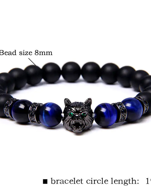 Load image into Gallery viewer, Wild Spirit Wolf Bead Bracelet
