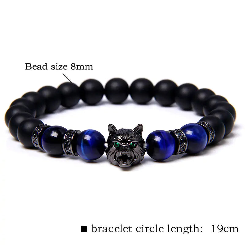 Wild Spirit Wolf Bead Bracelet