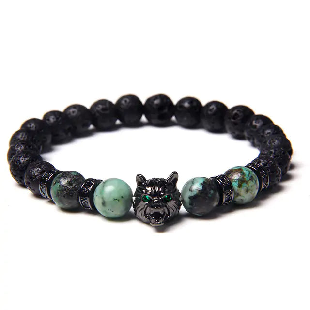 Wild Spirit Wolf Bead Bracelet