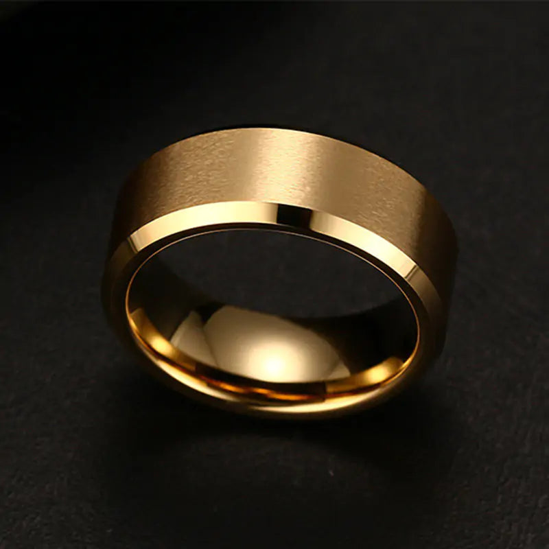 Noir Elegance Stainless Steel Ring