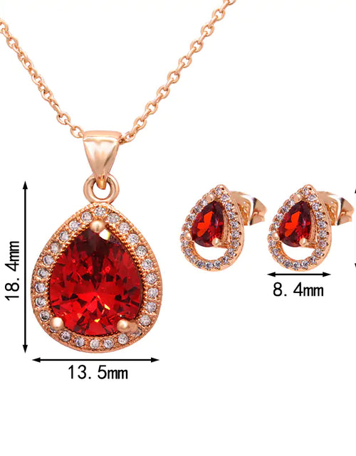 Load image into Gallery viewer, Crimson Elegance Zircon Set
