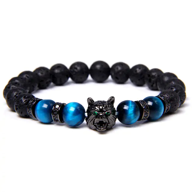 Wild Spirit Wolf Bead Bracelet