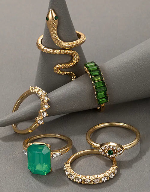 Load image into Gallery viewer, Emerald Envy Vintage Ring Collection
