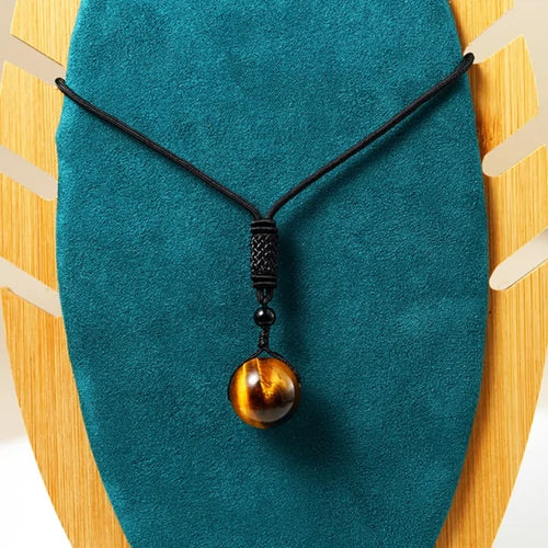 Load image into Gallery viewer, MysticTiger Eye Charm Necklace
