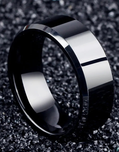 Load image into Gallery viewer, Noir Elegance Stainless Steel Ring
