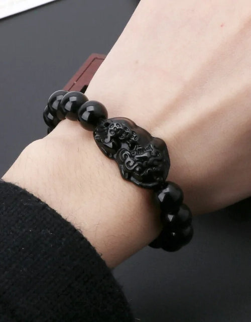 Load image into Gallery viewer, FortuneGuard Obsidian Wealth Bracelet
