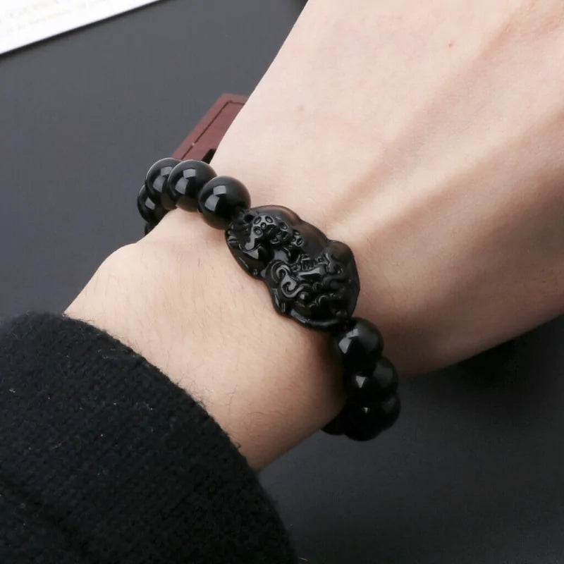 FortuneGuard Obsidian Wealth Bracelet