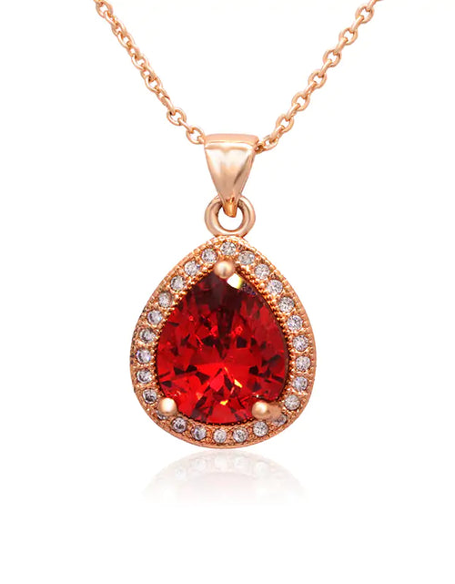 Load image into Gallery viewer, Crimson Elegance Zircon Set
