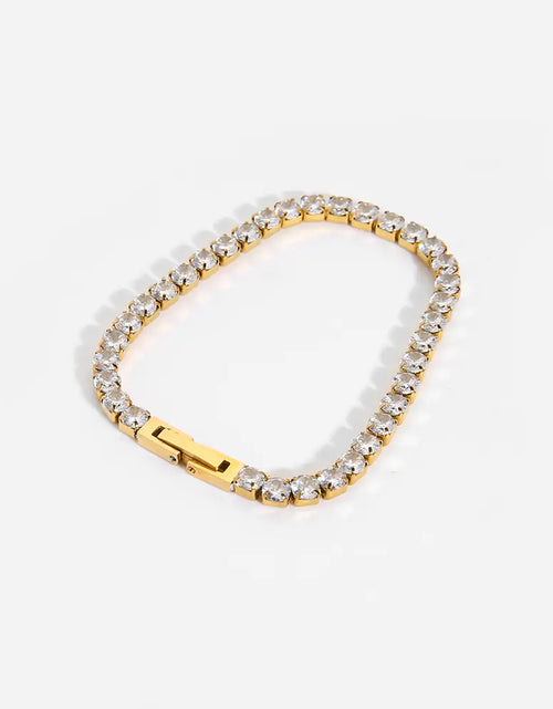 Load image into Gallery viewer, Golden Gleam Zircon Bracelet
